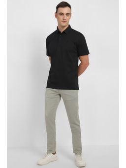 Allen Solly - Men Black Solid Polo T-Shirt
