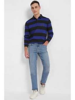 Allen Solly - Men Navy Stripe Polo T-Shirt