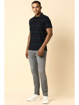 Allen Solly - Men Navy Stripe Polo T-Shirt