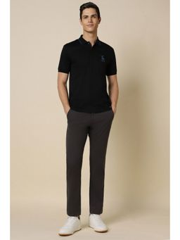 Allen Solly - Men Black Solid Polo T-Shirt