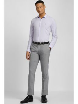 Allen Solly - Men Lilac Slim Fit Solid Full Sleeves Formal Shirt