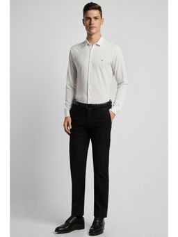 Allen Solly - Men White Slim Fit Print Full Sleeves Formal Shirt