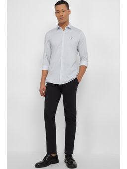 Allen Solly - Men Grey Slim Fit Print Full Sleeves Casual Shirt