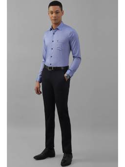 Allen Solly - Men Blue Slim Fit Solid Full Sleeves Formal Shirt