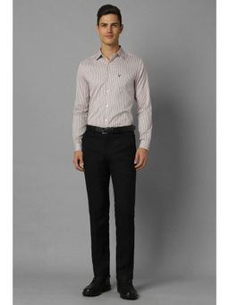 Allen Solly - Men Cream Slim Fit Print Full Sleeves Formal Shirt