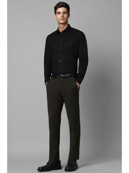Allen Solly - Men Black Slim Fit Solid Full Sleeves Formal Shirt