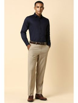 Allen Solly - Men Navy Slim Fit Solid Full Sleeves Formal Shirt