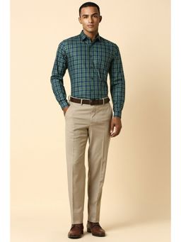 Allen Solly - Men Blue Slim Fit Check Full Sleeves Formal Shirt