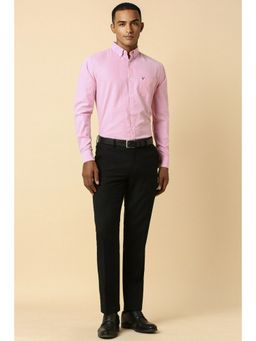 Allen Solly - Men Pink Slim Fit Solid Full Sleeves Formal Shirt