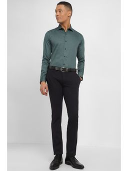 Allen Solly - Men Green Slim Fit Print Full Sleeves Formal Shirt