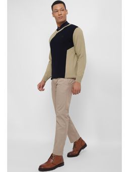 Allen Solly - Men Black V Neck Full Sleeves Sweater