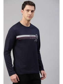 Van Heusen - Men Athleisure Crew Neck T-Shirt - Long Sleeve And Printed