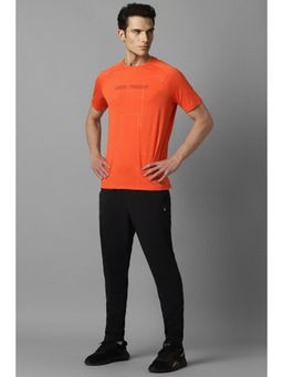 Louis Philippe - Men Orange Solid T-Shirt