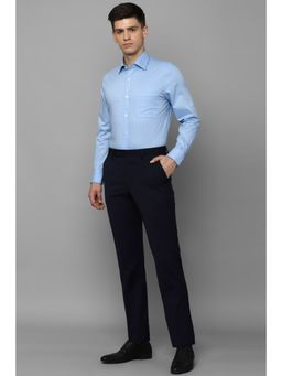 Louis Philippe - Men Blue Classic Fit Print Full Sleeves Formal Shirt