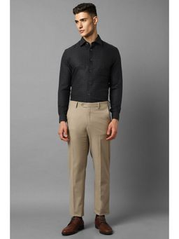 Louis Philippe - Men Black Classic Fit Check Full Sleeves Formal Shirt