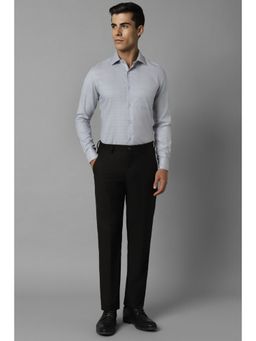 Louis Philippe - Men Grey Classic Fit Check Full Sleeves Formal Shirt