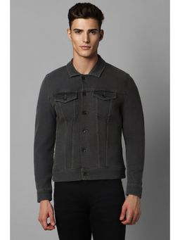 Louis Philippe - Men Casual Black Solid Jacket