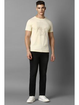Louis Philippe - Men Yellow Graphic Print T-Shirt