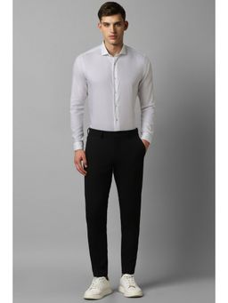 Louis Philippe - Men White Super Slim Fit Solid Full Sleeves Casual Shirt