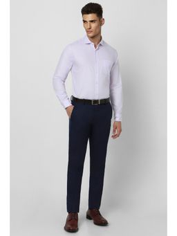 Peter England - Men Lilac Slim Fit Full Sleeves Formal Shirt