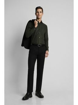 Peter England - Men Green Slim Fit Full Sleeves Formal Shirt