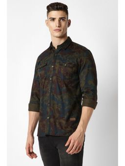 Peter England - Men Multi Slim Fit Print Full Sleeves Casual Shirt