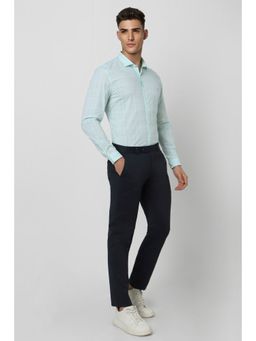 Peter England - Men Blue Super Slim Fit Full Sleeves Formal Shirt