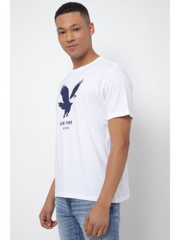American Eagle - Men White Super Soft Logo Graphic T-Shirt