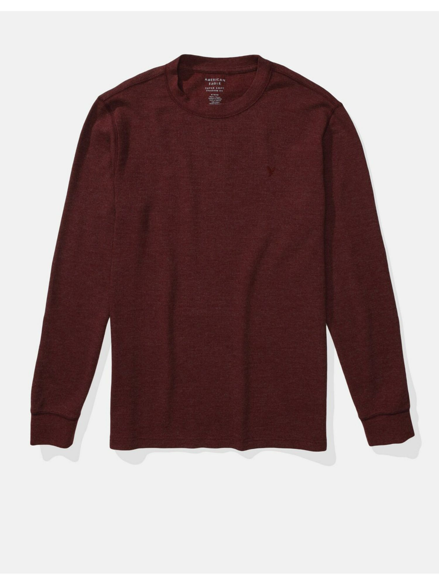 Buy American Eagle Men Burgundy Long-Sleeve Thermal T-Shirt Online