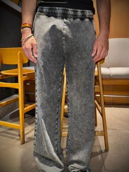 LUMIERES - Unisex Washed Charcoal Joggers