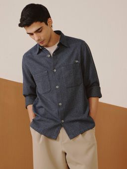 Andamen - Men Semi Casual Cotton Grindle Double Pocket Regular Fit Shirt