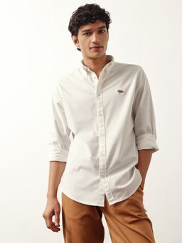 Andamen - Men Cotton Off White Finish Regular Fit Knit Shirt