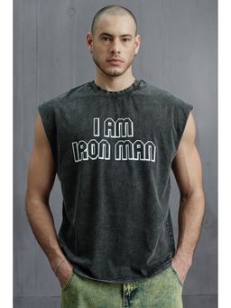 Bonkers Corner - Men Grey Cotton Typography T-Shirt