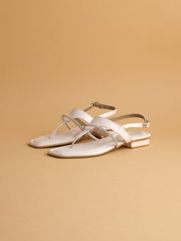 ERIDANI - Embellished White Livia Sandals