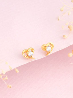 GIVA - Sterling Silver Golden Beloved Earrings for Women & Girls