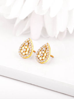 GIVA - Sterling Silver Golden Floral Legacy Earrings for Women & Girls