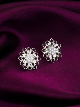 GIVA - Sterling Silver Blooming Flower Stud Earrings for Women & Girls