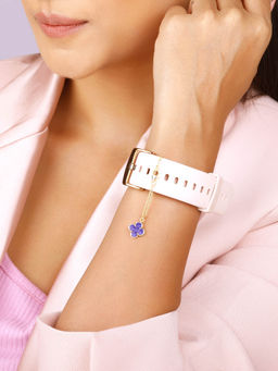 GIVA - Sterling Silver Golden Clover Watch Charm, Fits in Watch Charm for Women & Girls