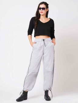 Globus - Grey Solid Loose Fit Joggers