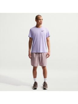Nike - Purple Polyester Solid T-Shirt