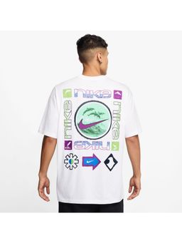 Nike - White Cotton Printed T-Shirt