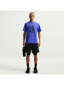 Nike - Purple Polyester Printed T-Shirt