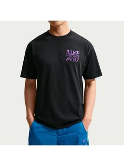 Nike - Black Cotton Printed T-Shirt