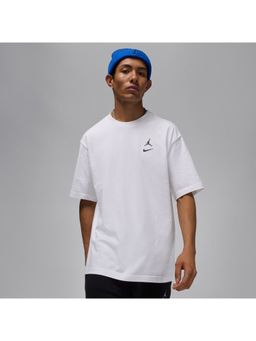 Nike - White Cotton Solid T-Shirt