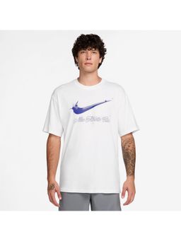 Nike - White Cotton Printed T-Shirt
