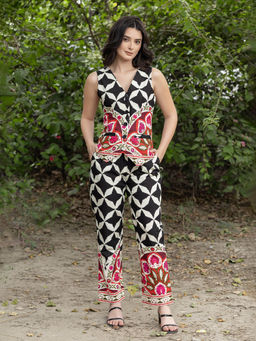 Mabish By Sonal Jain - Black Printed Co-Ord (Set of 2)