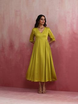 trueBrowns - Modal Lime Green Dress