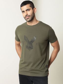 Rare Rabbit - Stud Olive T-Shirt