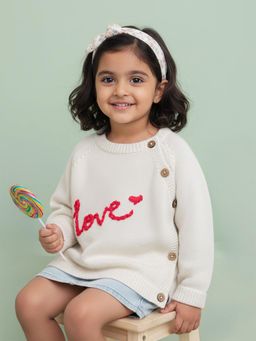 Keebee Organics - White Woven Sweater