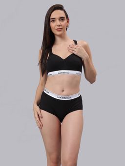 La Intimo - Dreamy Ease Black Bra with Panty